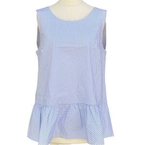 J. Crew Blue and White Striped Top